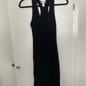 Ribbed racerback midi dress